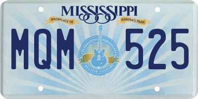 MS license plate MQM525