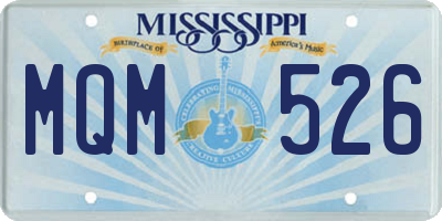 MS license plate MQM526