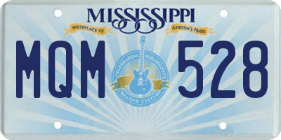 MS license plate MQM528