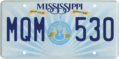 MS license plate MQM530