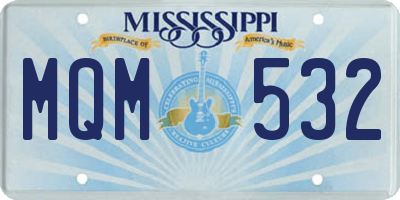 MS license plate MQM532