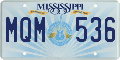 MS license plate MQM536