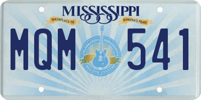 MS license plate MQM541