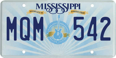 MS license plate MQM542