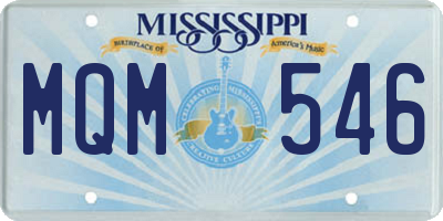 MS license plate MQM546