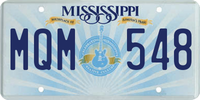 MS license plate MQM548