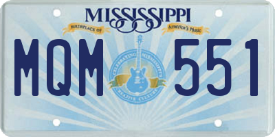 MS license plate MQM551
