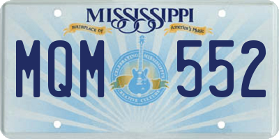 MS license plate MQM552