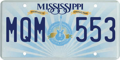 MS license plate MQM553