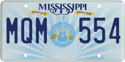 MS license plate MQM554