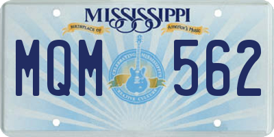 MS license plate MQM562