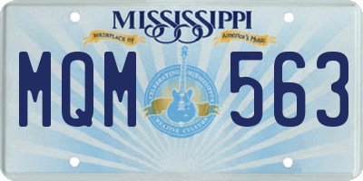 MS license plate MQM563