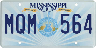 MS license plate MQM564