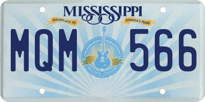 MS license plate MQM566