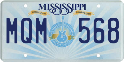 MS license plate MQM568