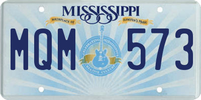 MS license plate MQM573