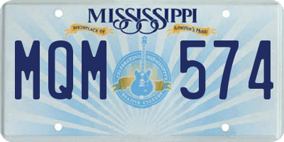 MS license plate MQM574