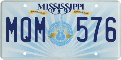MS license plate MQM576