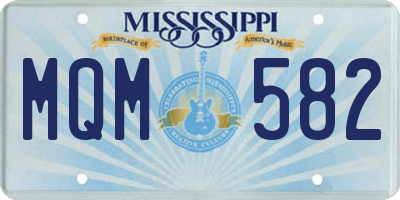 MS license plate MQM582