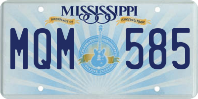 MS license plate MQM585