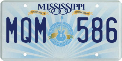 MS license plate MQM586