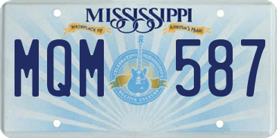 MS license plate MQM587