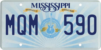 MS license plate MQM590
