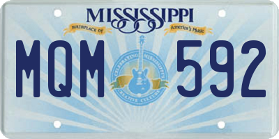 MS license plate MQM592