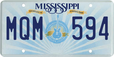 MS license plate MQM594
