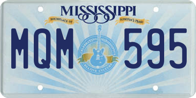 MS license plate MQM595