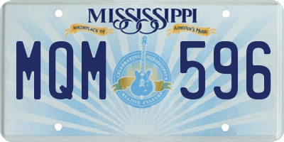 MS license plate MQM596