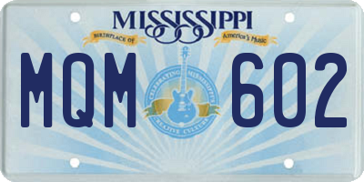MS license plate MQM602