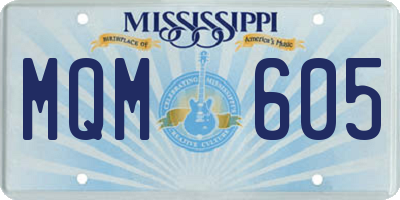 MS license plate MQM605