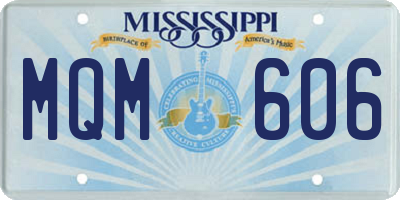 MS license plate MQM606