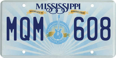 MS license plate MQM608