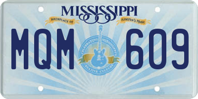 MS license plate MQM609