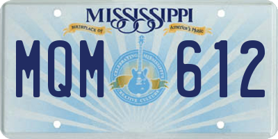 MS license plate MQM612