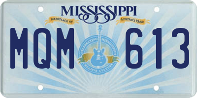 MS license plate MQM613