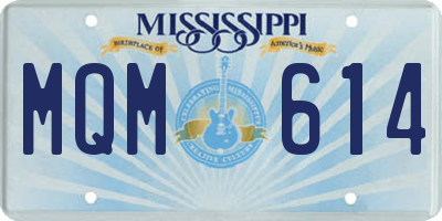 MS license plate MQM614