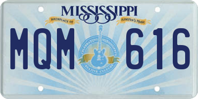 MS license plate MQM616