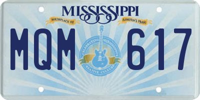 MS license plate MQM617