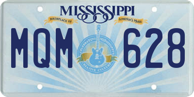 MS license plate MQM628