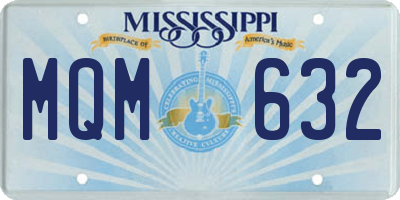 MS license plate MQM632