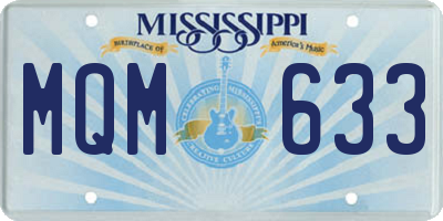 MS license plate MQM633