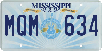 MS license plate MQM634