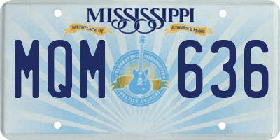 MS license plate MQM636