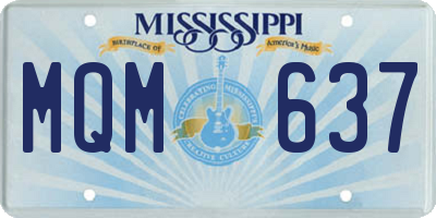 MS license plate MQM637