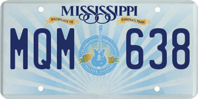 MS license plate MQM638