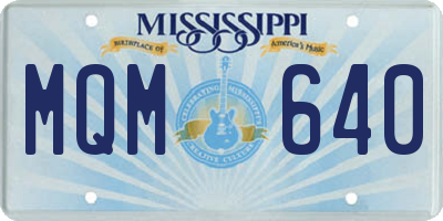 MS license plate MQM640