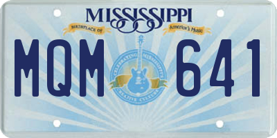 MS license plate MQM641